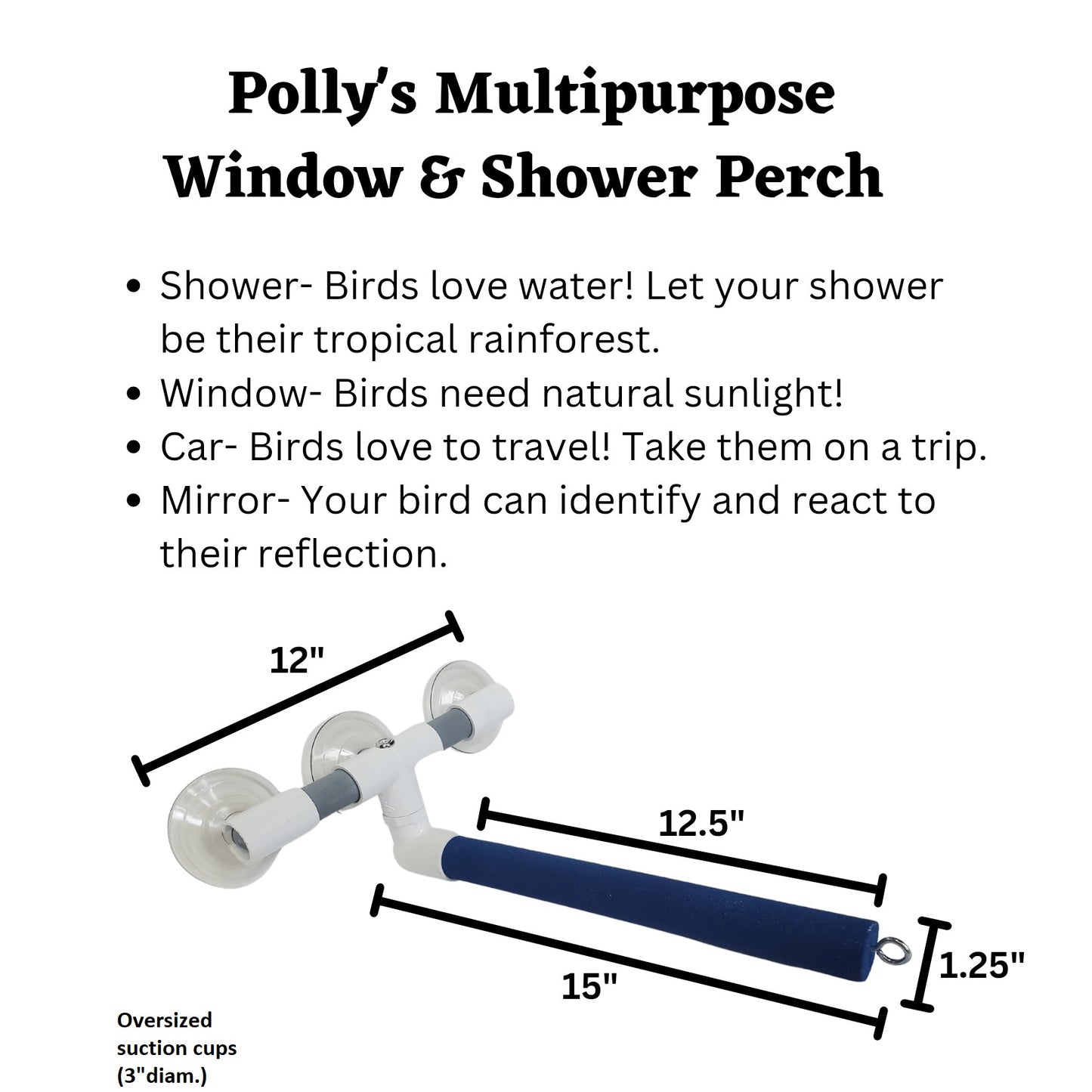 Polly's Window/Shower Perch~Sandy Large
