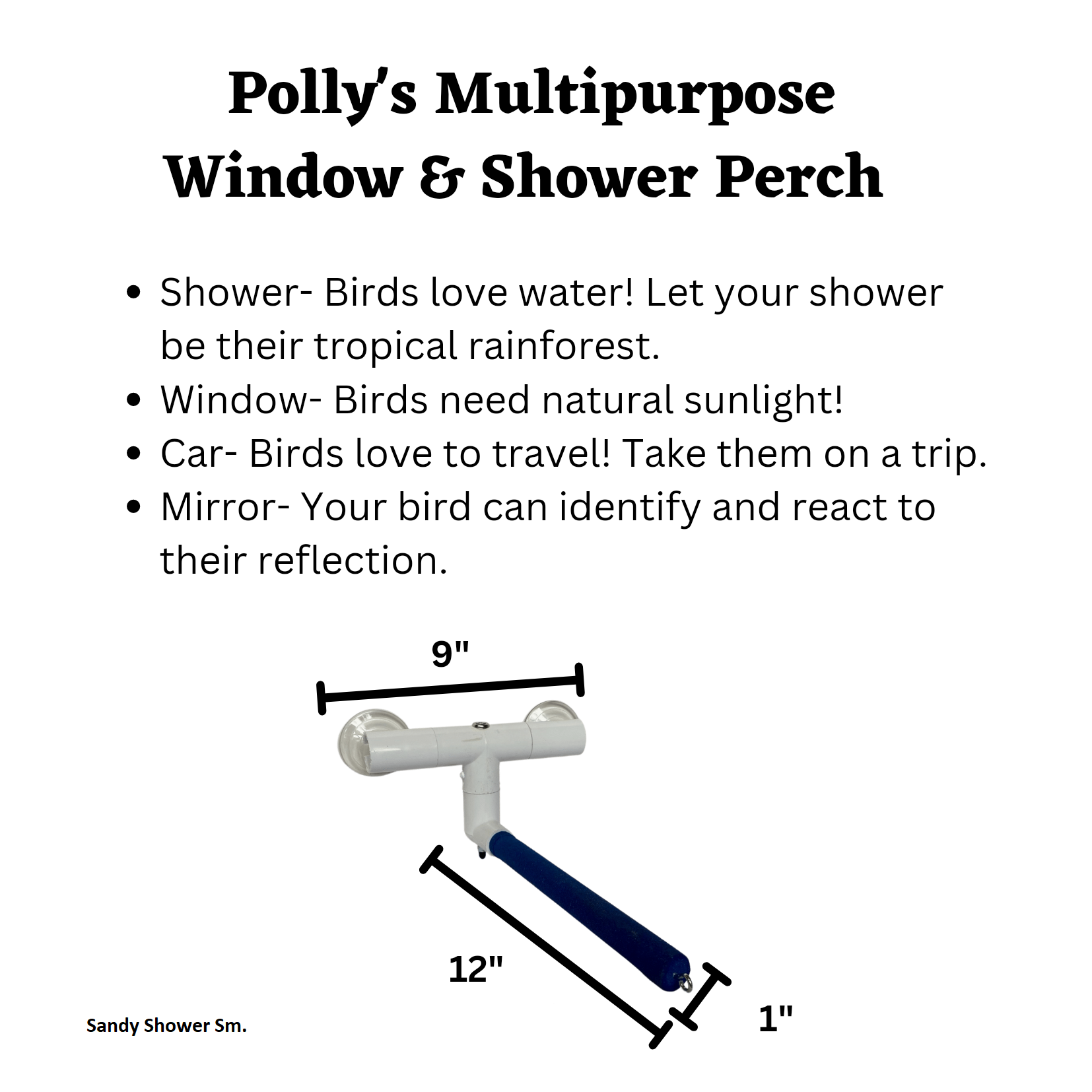 Perchoir et bain de douche Polly's Pet Products